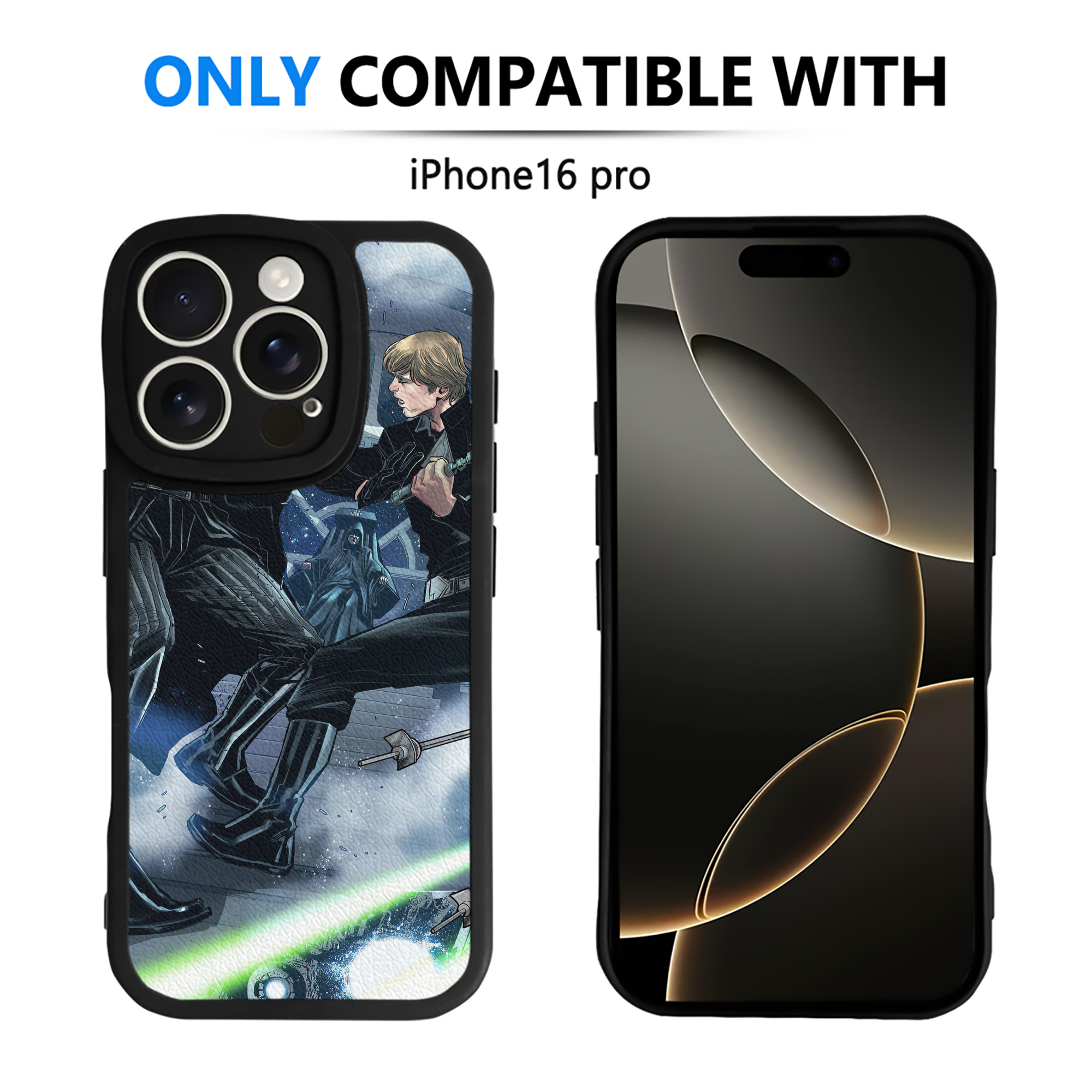（画像用） スター・ウォーズ Star Wars 【iPhone 16シリーズ対応】シリコンスマホケース（レザー調） 材質：シリコン